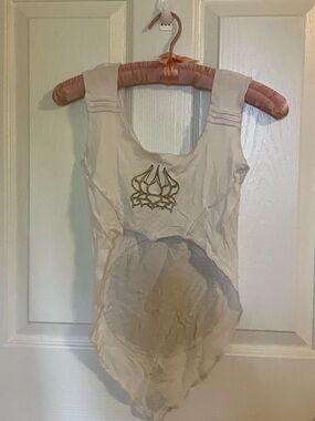 Light Cream Festival Top with Gold Lotus and Sacred Geometry